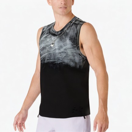 Summer Gradient Hole Sleeveless Sports Vest