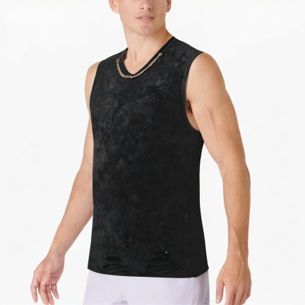 Distressed Hole Sports Vest