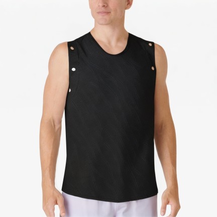 Button Sleeveless Sports Vest