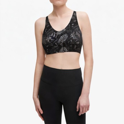 Plant Print Sports Bra