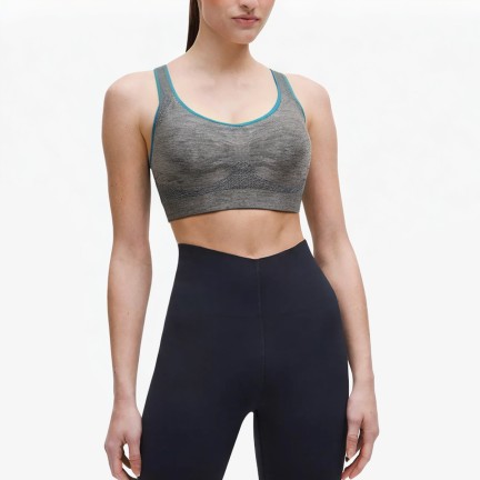 Lightweight Contrast Seamless Sports Bra