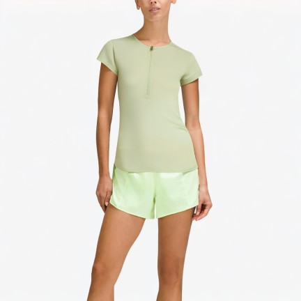 Front Zipper Quick-Drying Slim-Fit Sports Short Sleeves