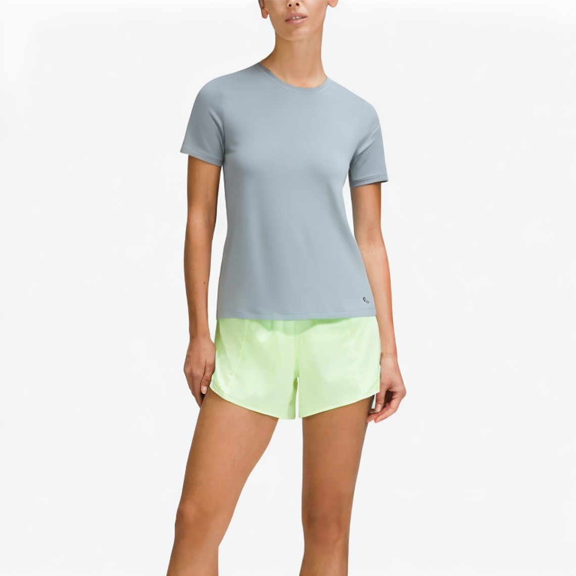 Translucent Yarn Splicing Sports Short Sleeves