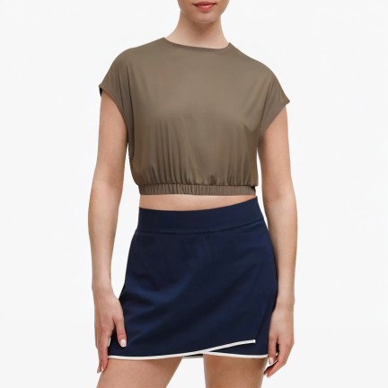 Short Crew Neck Sports Short Sleeves