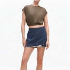 Short Crew Neck Sports Short Sleeves