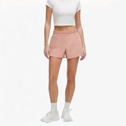High-Waisted Women's Solid Color Sports Shorts