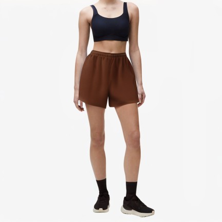 Solid Color Waffle Pattern Sports Shorts