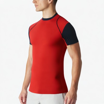 Men's Contrast Color Sports T-shirt