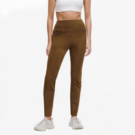 Breathable Mid-Rise Seamless Yoga Pants